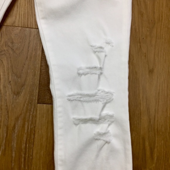 DL1961 Emma Power Legging Dawson White Skinny Destroyed Knee Jeans - Picture 4 of 10